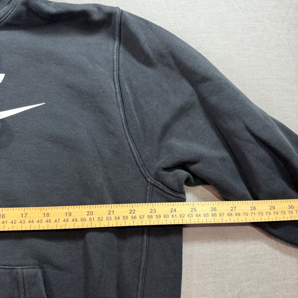 Nike Hoodie Mens Large Black Good Sportswear Club‎ Fleece Logo Pullover - Picture 5 of 8